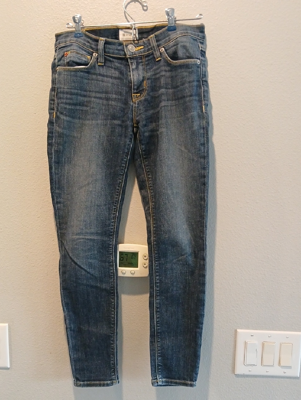 Hudson 26 Crop Krista Super Skinny Classic Blue Denim Skinny Jeans